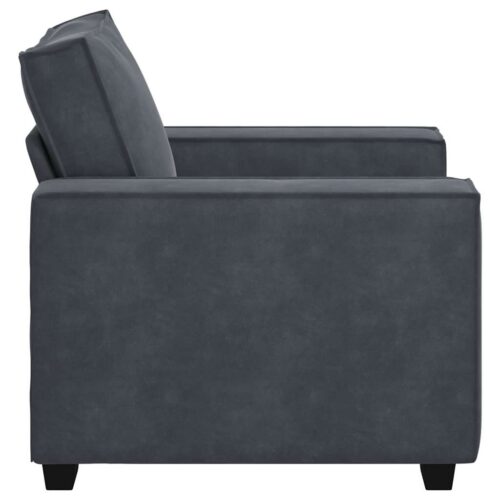 Sofa Chair Dark Grey 60cm Velvet - Image 5