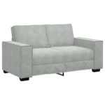 vidaXL 2-Seater Sofa Light Grey 120 cm Velvet