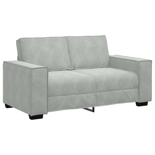 vidaXL 2-Seater Sofa Light Grey 120 cm Velvet