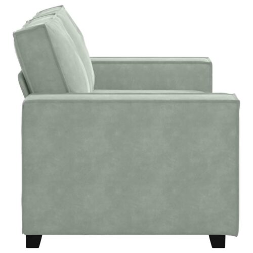 vidaXL 2-Seater Sofa Light Grey 120 cm Velvet - Image 5