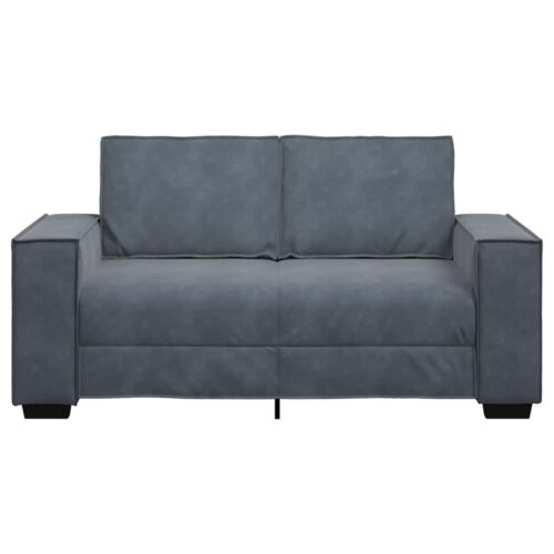 vidaXL 2-Seater Sofa Dark Grey 120 cm Velvet - Image 4
