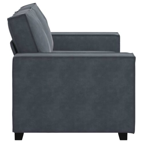 vidaXL 2-Seater Sofa Dark Grey 120 cm Velvet - Image 5