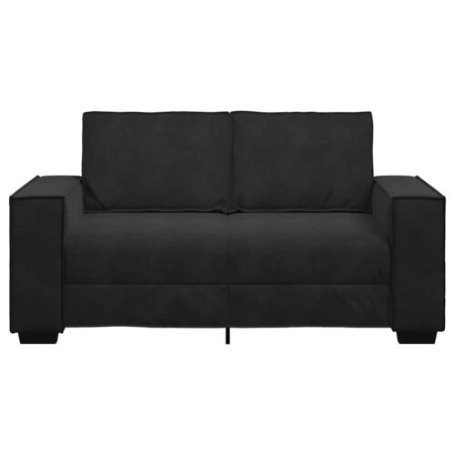 vidaXL 2-Seater Sofa Black 120 cm Velvet - Image 4