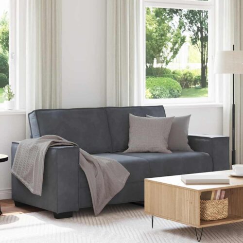 vidaXL 2-Seater Sofa Dark Grey 140 cm Velvet - Image 2