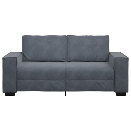 vidaXL 2-Seater Sofa Dark Grey 140 cm Velvet - Image 4