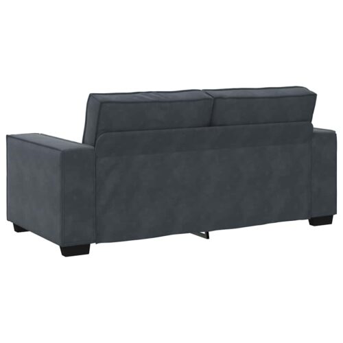 vidaXL 2-Seater Sofa Dark Grey 140 cm Velvet - Image 6
