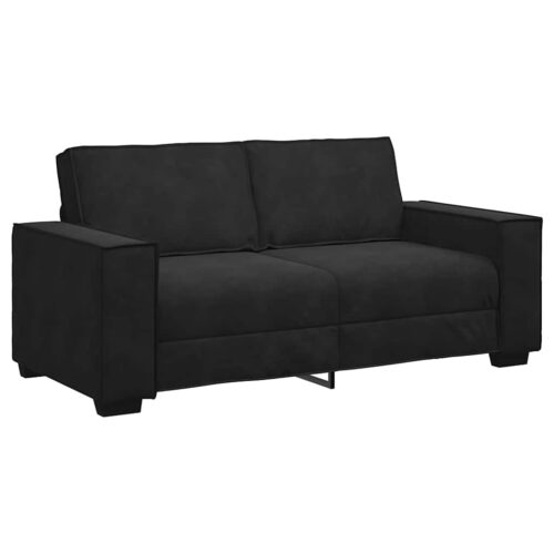 vidaXL 2-Seater Sofa Black 140 cm Velvet