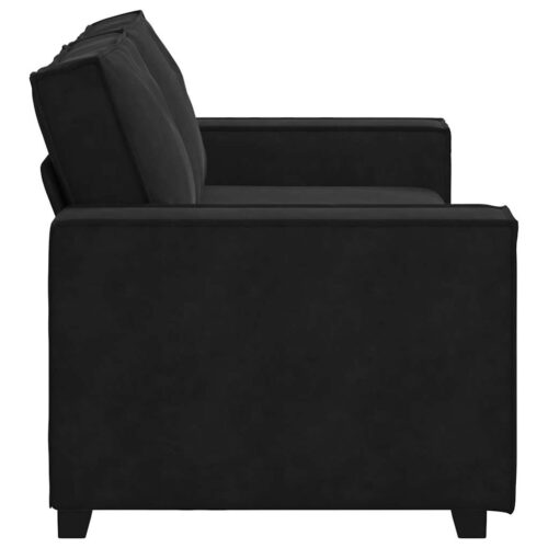 vidaXL 2-Seater Sofa Black 140 cm Velvet - Image 5