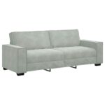vidaXL 3-Seater Sofa Light Grey 180 cm Velvet