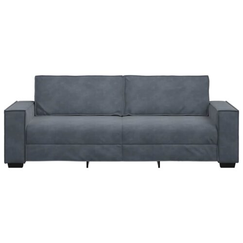 vidaXL 3-Seater Sofa Dark Grey 180 cm Velvet - Image 4