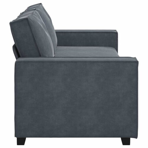 vidaXL 3-Seater Sofa Dark Grey 180 cm Velvet - Image 5