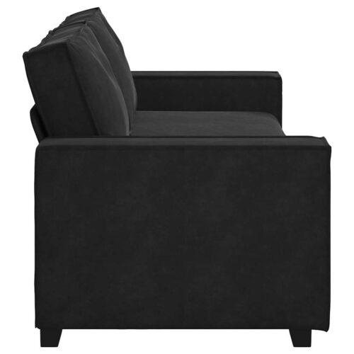 vidaXL 3-Seater Sofa Black 180 cm Velvet - Image 5