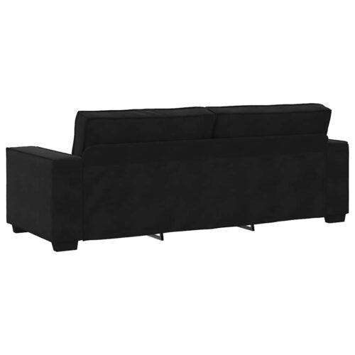 vidaXL 3-Seater Sofa Black 180 cm Velvet - Image 6