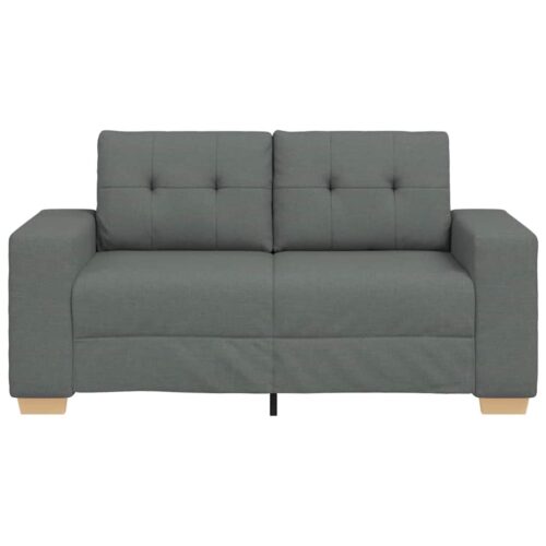 Loveseat Sofa Lounge Seater Accent Couch Futon Chair Dark Grey 120cm Fabric - Image 4