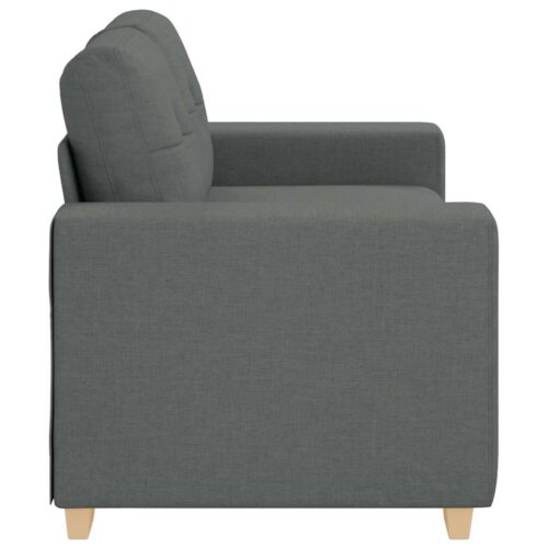 Loveseat Sofa Lounge Seater Accent Couch Futon Chair Dark Grey 120cm Fabric - Image 5