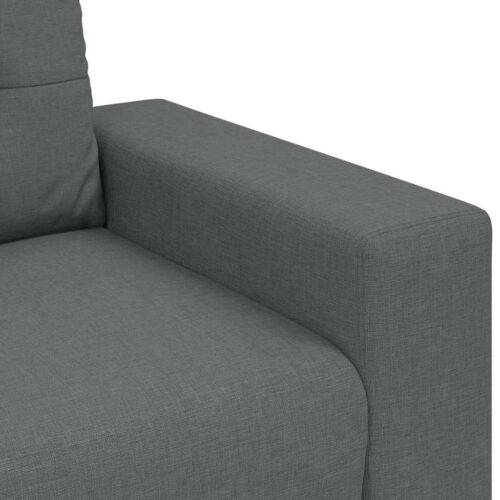 Loveseat Sofa Lounge Seater Accent Couch Futon Chair Dark Grey 120cm Fabric - Image 7
