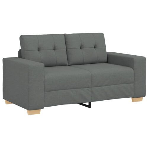 Loveseat Sofa Lounge Seater Accent Couch Futon Chair Dark Grey 120cm Fabric - Image 10