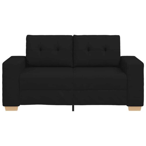 Loveseat Sofa Lounge Seater Accent Couch Futon Chair Black 120cm Fabric - Image 4