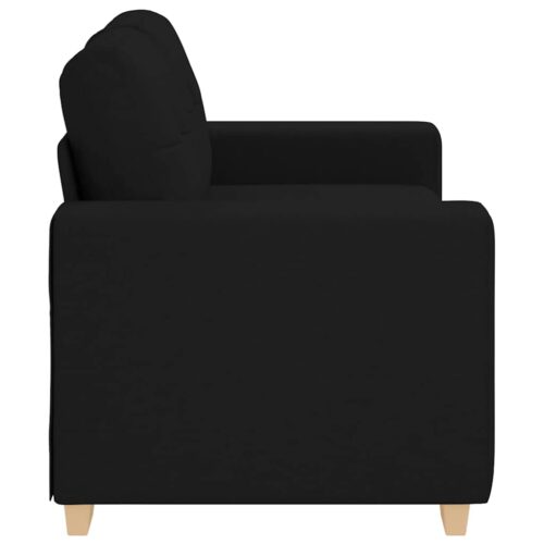 Loveseat Sofa Lounge Seater Accent Couch Futon Chair Black 120cm Fabric - Image 5