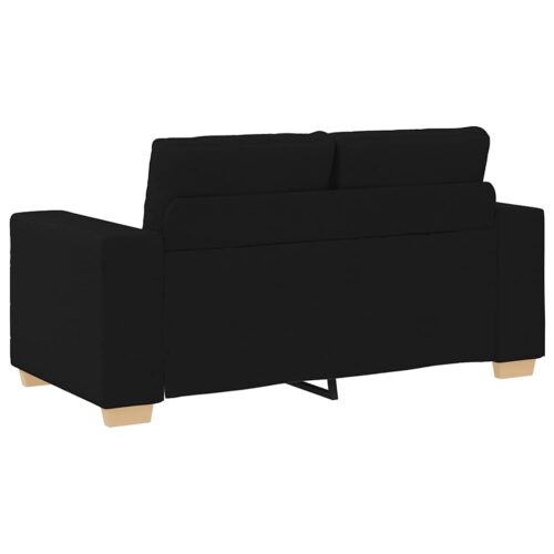 Loveseat Sofa Lounge Seater Accent Couch Futon Chair Black 120cm Fabric - Image 6