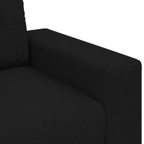 Loveseat Sofa Lounge Seater Accent Couch Futon Chair Black 120cm Fabric - Image 7