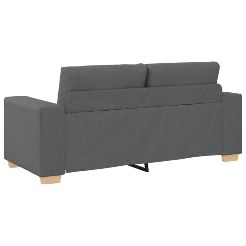 Loveseat Sofa Lounge Seater Accent Couch Futon Chair Dark Grey 140cm Fabric - Image 6