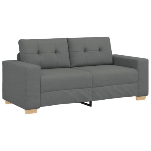 Loveseat Sofa Lounge Seater Accent Couch Futon Chair Dark Grey 140cm Fabric - Image 10