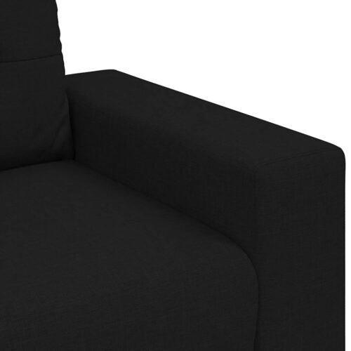 Loveseat Sofa Lounge Seater Accent Couch Futon Chair Black 140cm Fabric - Image 7