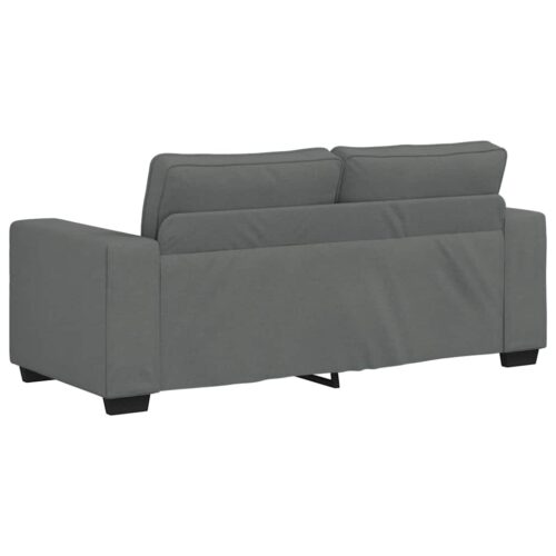 vidaXL 2-Seater Sofa Dark Grey 140 cm Fabric - Image 6