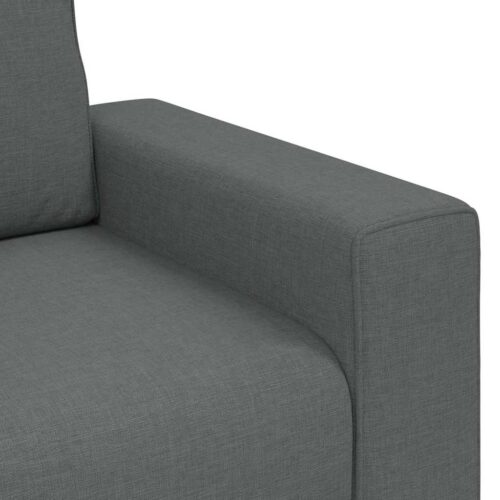 vidaXL 2-Seater Sofa Dark Grey 140 cm Fabric - Image 7
