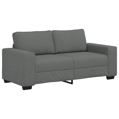 vidaXL 2-Seater Sofa Dark Grey 140 cm Fabric - Image 10