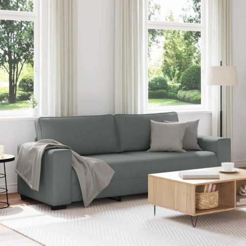 vidaXL 3-Seater Sofa Dark Grey 180 cm Fabric - Image 2