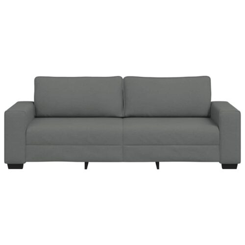 vidaXL 3-Seater Sofa Dark Grey 180 cm Fabric - Image 4