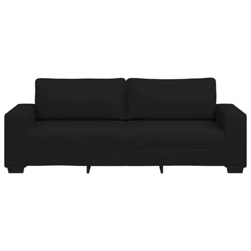 vidaXL 3-Seater Sofa Black 180 cm Fabric - Image 4