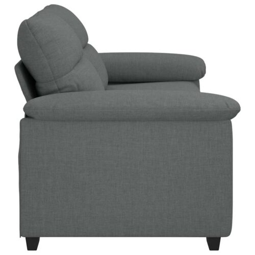 vidaXL 2-Seater Sofa Dark Grey 140 cm Fabric - Image 5