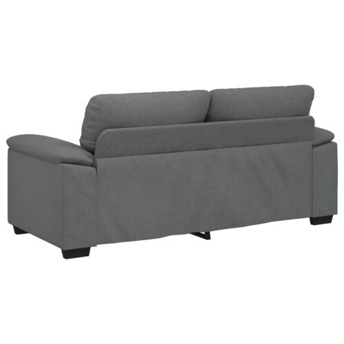 vidaXL 2-Seater Sofa Dark Grey 140 cm Fabric - Image 6