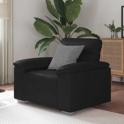 Sofa Chair Black 60cm Faux Leather - Image 2