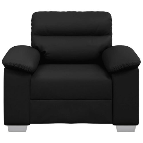 Sofa Chair Black 60cm Faux Leather - Image 4