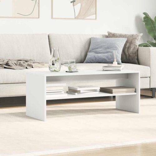 Wooden TV Cabinet White 100x40x40cm - Image 4