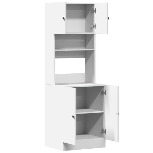 Kitchen Cabinet White 60x50x180cm Engineered Wood - Image 7