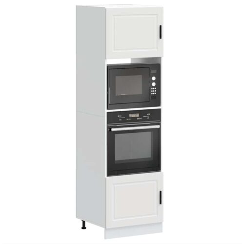 Oven Cabinets 2pcs Porto White Engineered Wood