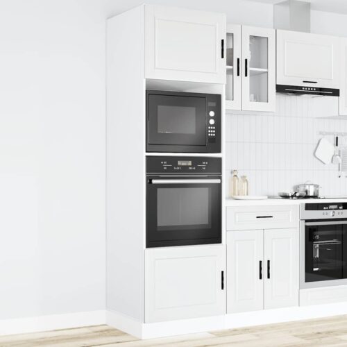 Oven Cabinets 2pcs Porto White Engineered Wood - Image 3