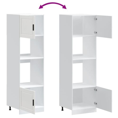 Oven Cabinets 2pcs Porto White Engineered Wood - Image 8
