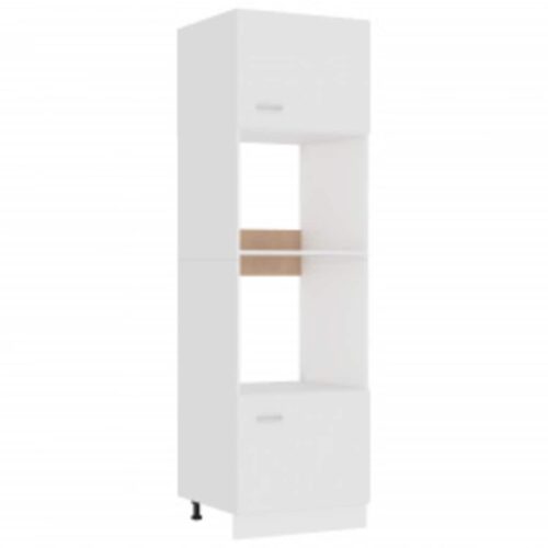 Microwave Cabinet Lyon White 60x57x207cm Engineered Wood - Image 2