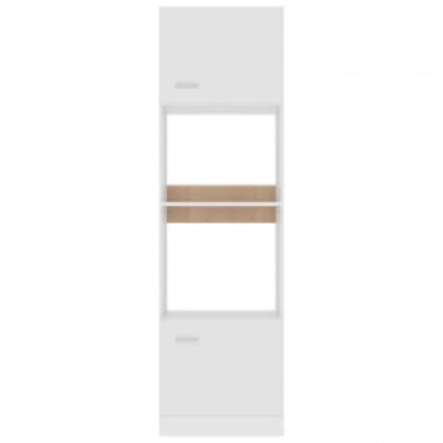 Microwave Cabinet Lyon White 60x57x207cm Engineered Wood - Image 5