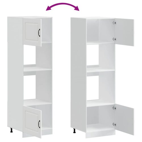 Oven Cabinets 2pcs Lucca White Engineered Wood - Image 8