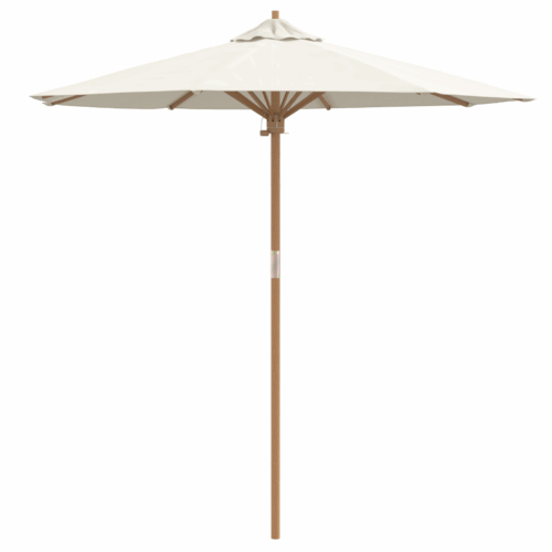 Garden Umbrella Outdoor Patio Beach Cantilever Parasol Cream White 217x230cm Bamboo