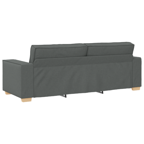 3-Piece Sofa Set Fabric Seater Living Room Lounge TV Couch Armchairs Dark Grey - Image 9