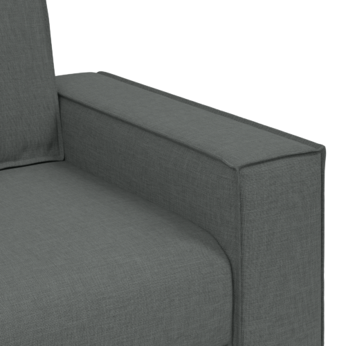 3-Piece Sofa Set Fabric Seater Living Room Lounge TV Couch Armchairs Dark Grey - Image 10