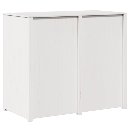 Outdoor Kitchen Cabinet White 106x55x92cm Solid Pine Wood - Image 7